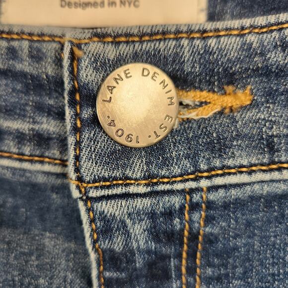 Lane Bryant Jeans Mid Rise Super Stretch Bootcut Women Plus 24R Blue Distressed - Picture 9 of 16